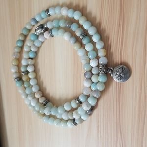 Calming Amazonite ,Mala om bracelet/necklace